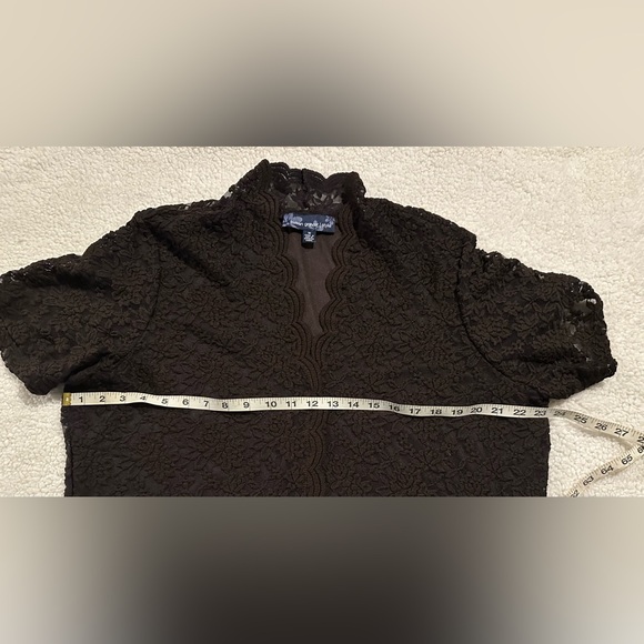 Susan Graver Style Women’s Chocolate Brown Blouse Short Sleeved size 1X - Picture 5 of 11